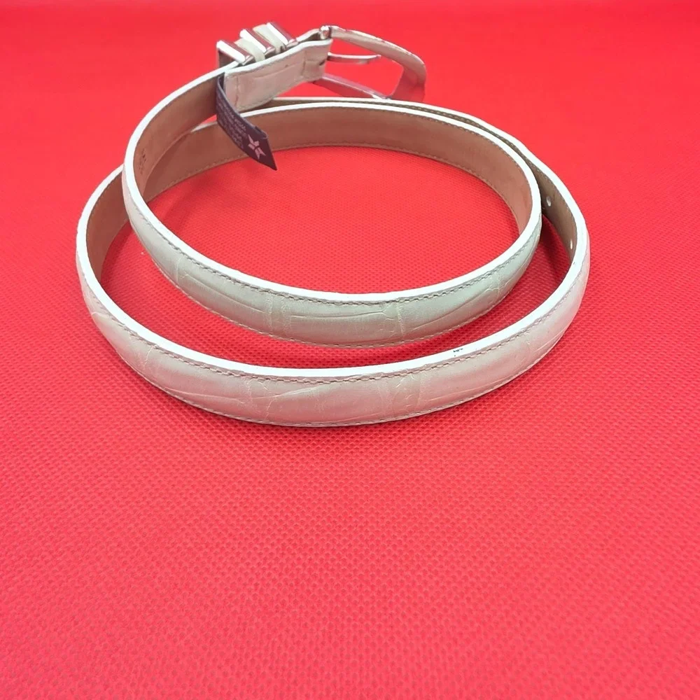 Vintage Brighton Cream Leather‎ Golf-Charmed Belt Size Medium Large 32